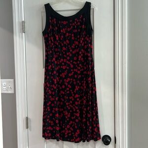 Sleeveless drop waist dress; knee length size 14W very flattering